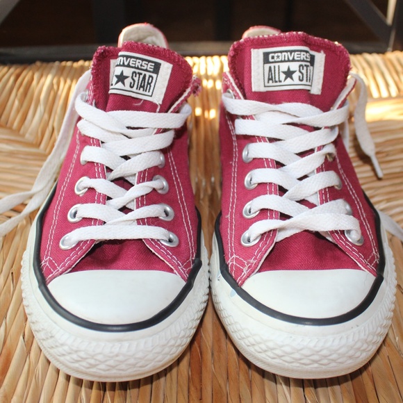 Unisex Red Converse All Star Chuck Taylor Ox - Picture 3 of 7